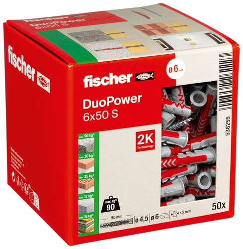 Fischer 538255 DUOPOWER 6x50 S LD 2-Komponenten-Dübel 50mm 6mm 50St.
