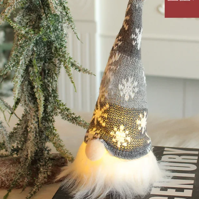 Multisell Products Hub LED Light Plush Knitting Crafts Tree Pendant, Christmas Faceless Doll Gnome Ornaments, Christmas Decorations For Kids a1