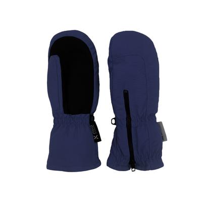 Fäustlinge MAXIMO, Mädchen, Gr. 2, blau (navy), Stoff, Kunstfaser, Handschuhe Fäustlinge, mit Reißverschluß, atmungsaktiv, beschichtet, langer Schaft