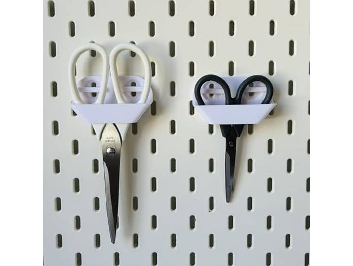 Support de lunettes et ciseaux compatible avec IKEA SKADIS - Set organisateur mural pour lunettes\, ciseaux\, pinces et outils - Accessoires pour tableau perforé compatible avec Ikea Skadis - Blanc