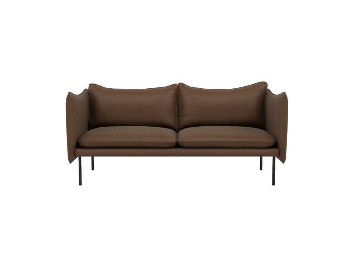 Fogia Tiki Sofa 2 Sitz Vintage Tabacco-svarta stahlbein