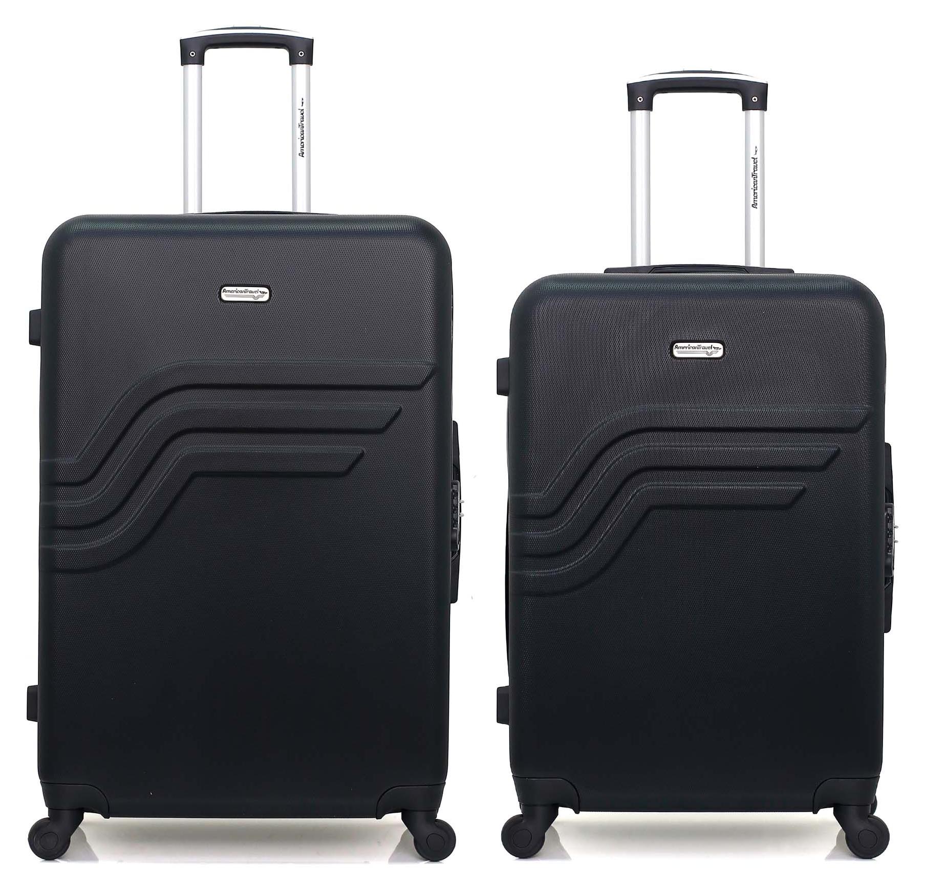 AMERICAN TRAVEL - 2er-Set - Großer Koffer und QUEENS-Wochenendkoffer