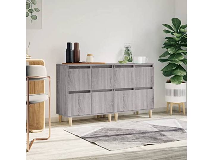 HEFZGDB Klassische Sideboards mit zeitlosem Design zur Aufbewahrung und Präsentation, Sideboards aus Holzwerkstoff mit glatter Oberfläche und viel Stauraum, mit 4 Fächern,
