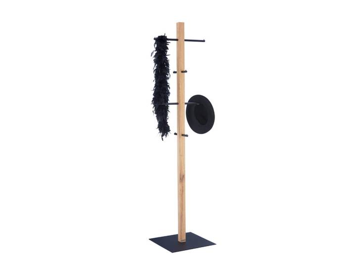 Linea Natura Kleiderständer, Schwarz, Eichefarben, Holz, Eiche, massiv, 45x174.9x40 cm, Jackenhalter, Schlafzimmer, Kleiderständer