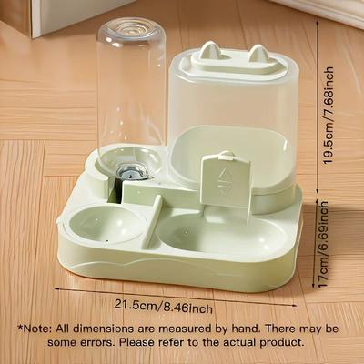Uplift Essentials Dual Port Dry And Wet Pet Feeder Station green