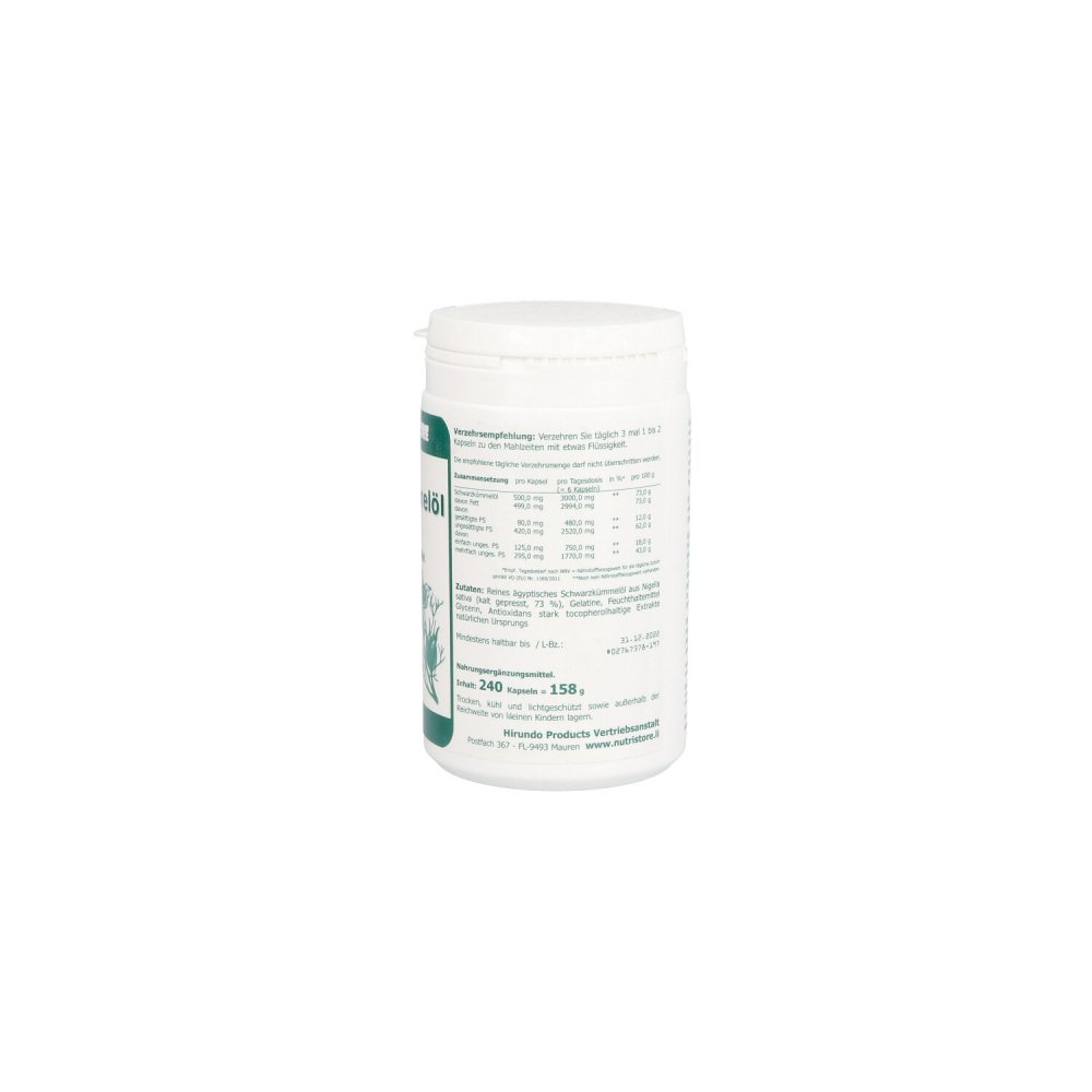 Hirundo Products Schwarzkümmelöl Kapseln ägypt. 02767378