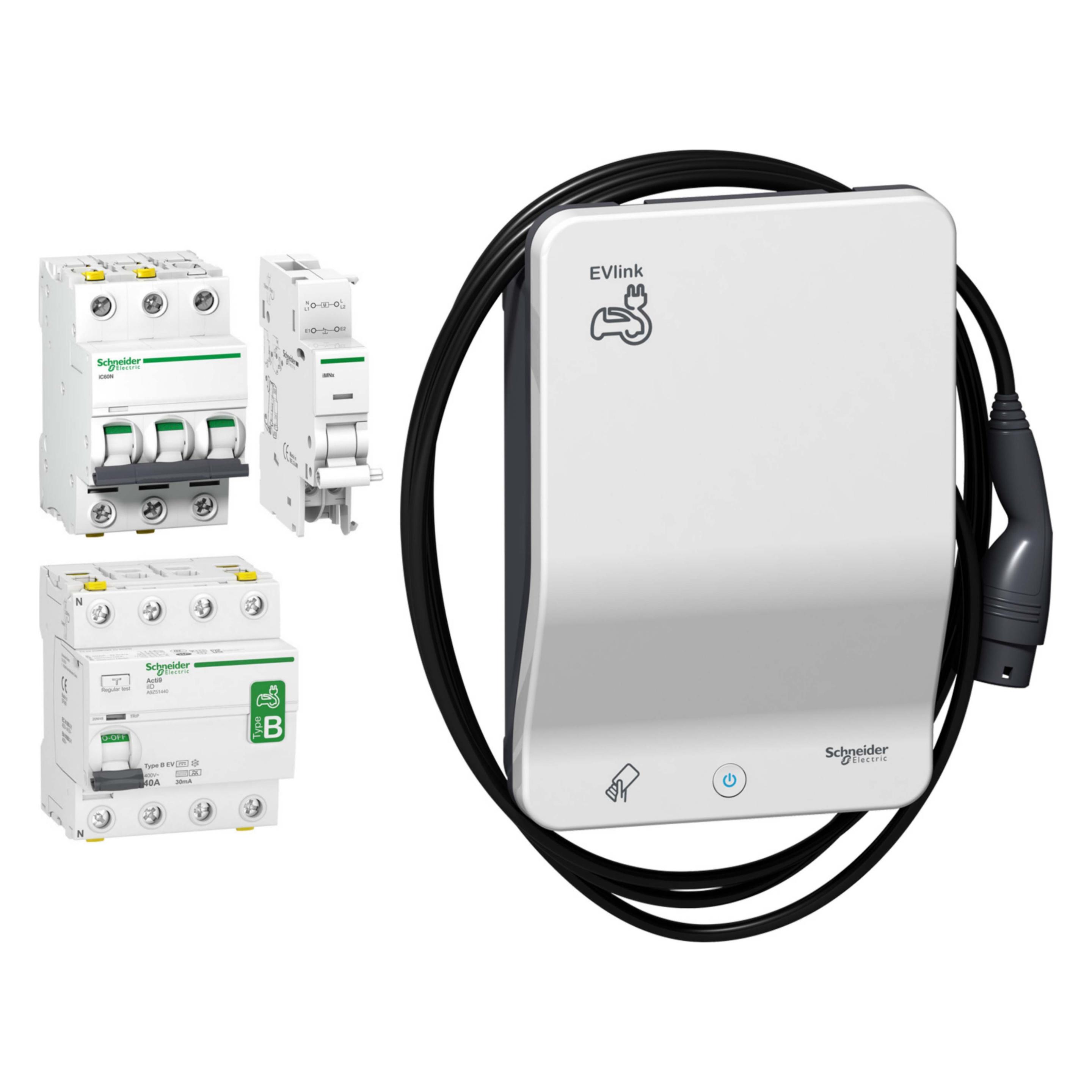 Schneider Electric Wallbox EVLink Bundle G4 KITEVB1A22CA (Typ 2, 22 kW) (KITEVB1A22CA)
