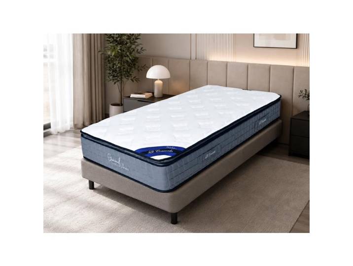 Matelas LE CONCORDE – 90x190x25 cm – Ressorts Ensachés – Grand Confort & Soutien Ferme