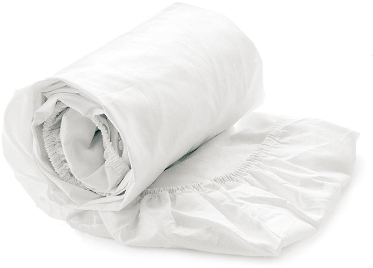 Suite Mumbai Yellow Topper Hoeslaken Perkal - 100% Katoen - Eenpersoons - 90x200 cm - Blanc de Blanc
