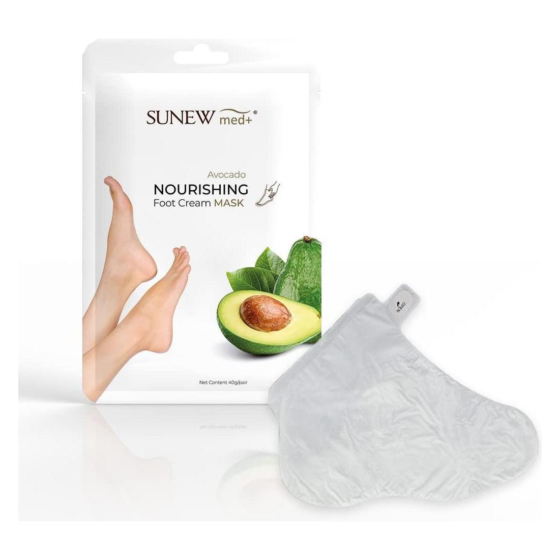 SunewMed+ Sunewmed Nourishing Foot Cream Mask Regenerating Foot Mask In The Form Of Avocado Socks (Fussmaske, 50 g) (5900378737162)