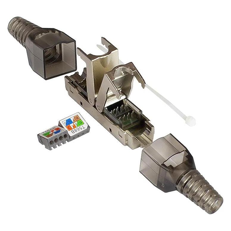 Good Connections Kabelverbinder Cat. 6A, werkzeuglos / feldkonfektionierbar, LSA, STP geschirmt, Metall, Good Conn... (STP, CAT6a) (GC-N0150)