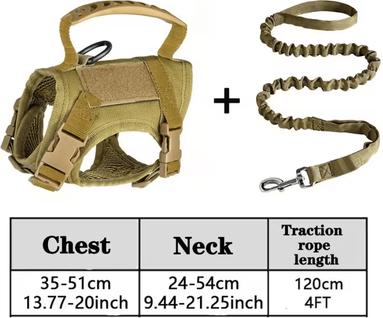 Inspire Curations TrailGuard Tactical Pet Harness & Leash Set brown Set