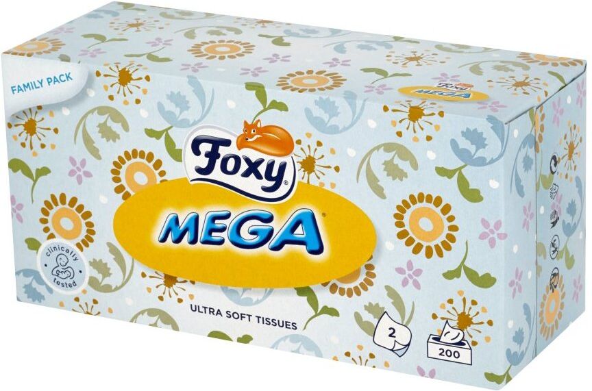 Foxy Mega Soft Facial Cleansing Wipes 200 units