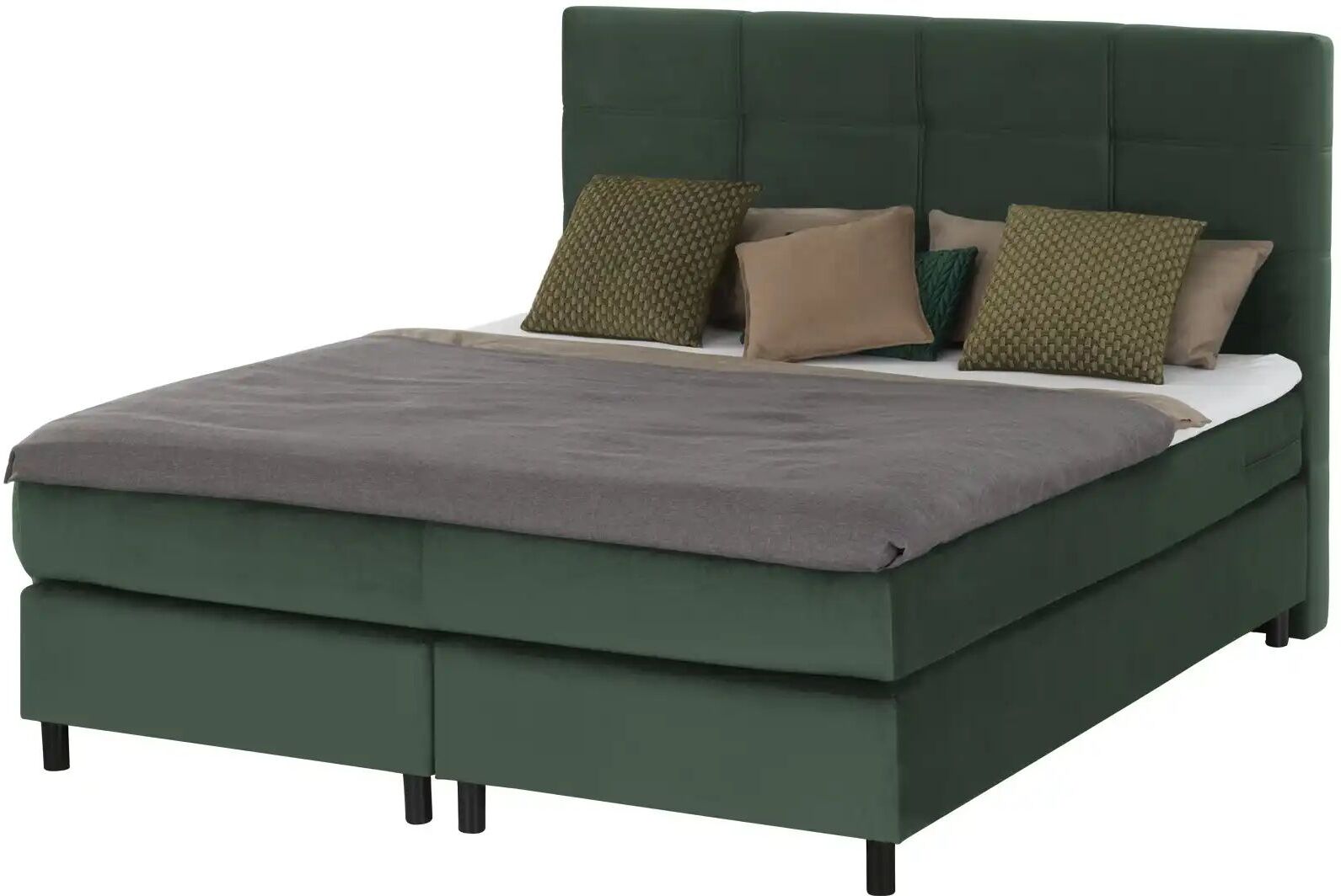 Höffner Boxspringbett  Wind ¦ grün ¦ Maße (cm): B: 160 H: 152