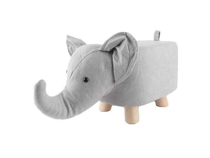 AUCUNE Repose-pieds en forme d'animal Repose-pieds en forme d'animaux polyvalent mignon petit banc meuble tabouret Gris
