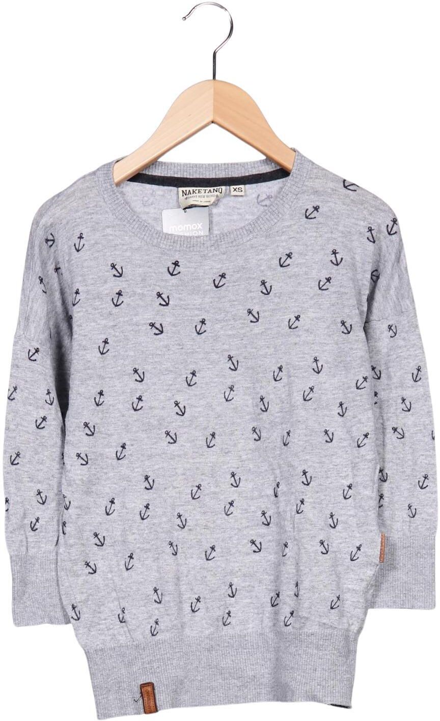 Naketano Damen Pullover, Grau, Gr. XS, Baumwolle - Second Hand