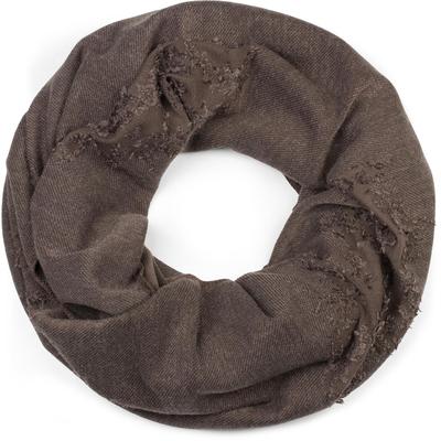 Loop STYLEBREAKER "Loop Schal Destroyed Look", Damen, braun, Obermaterial: 50% Viskose CV. 50% Polyester PES., Modisch, Modetücher Loop