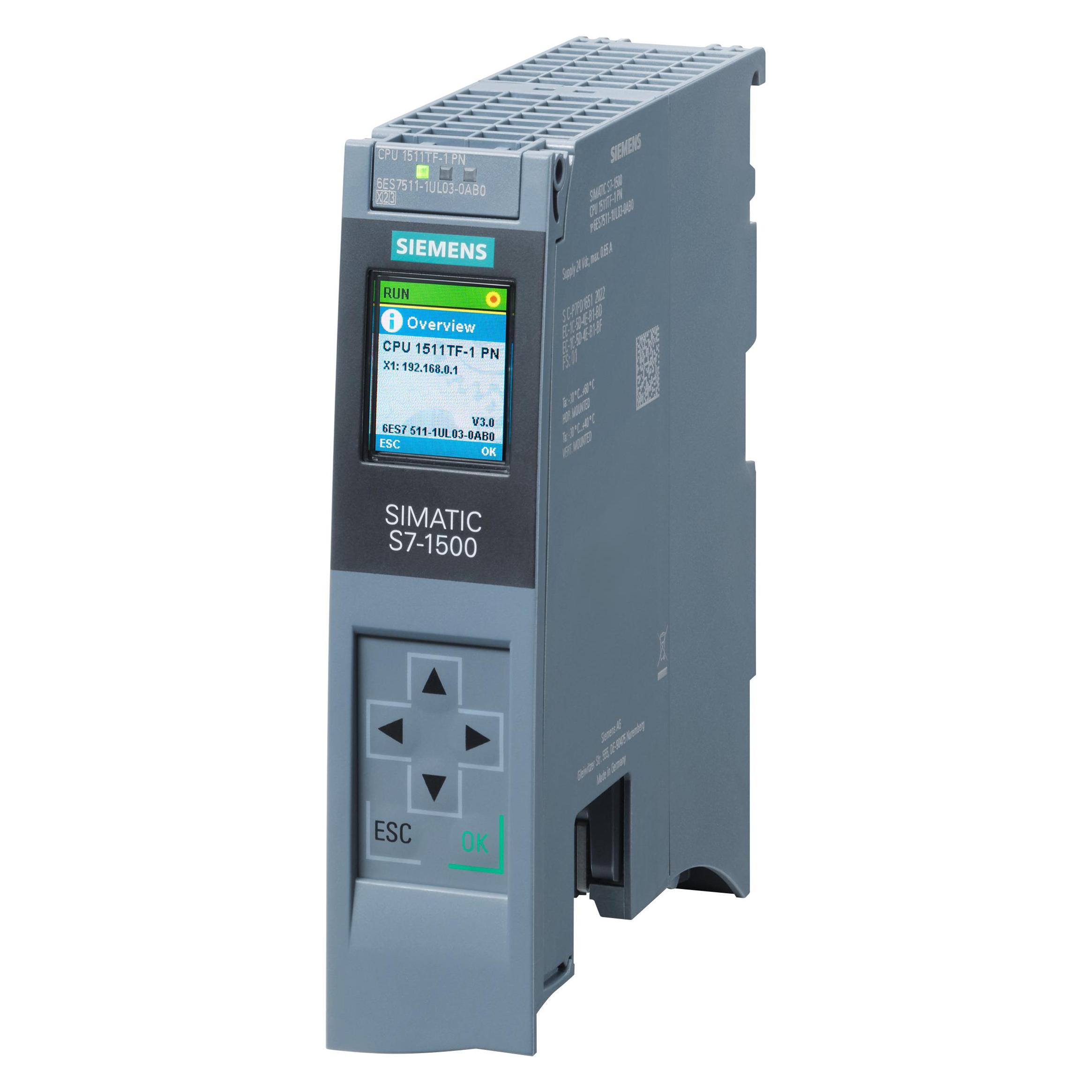 Siemens SIMATIC 6ES7511-1UL03-0AB0S7-1500 CPU 1511TF-1PN 450KB+1,5MB Daten (6ES75111UL030AB0)