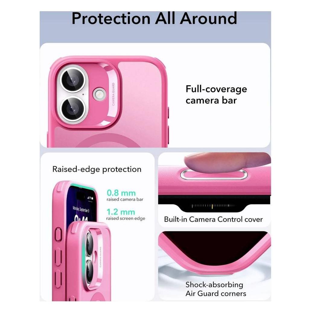 ESR - Classic Hybrid HaloLock - iPhone 17 - Frosted Pink (Apple iPhone 17) (1A861005)