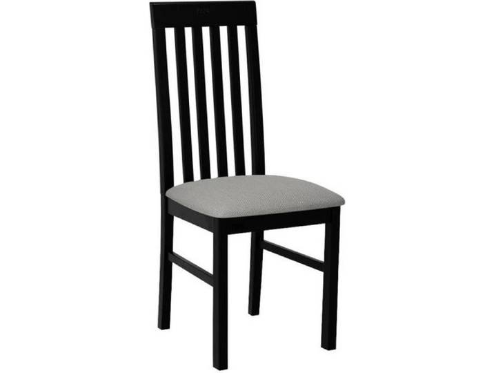 MIRJAN24 Stuhl Nilo I, Esszimmerstuhl aus Buchenholz, 43x48x96 cm (Holzfarbe: Schwarz, Stofffarbe: Hygge D91)