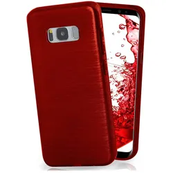 moex Brushed Case für Samsung Galaxy S8 – Silikon Handyhülle, Backcover in Aluminium Optik