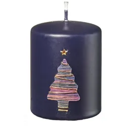 Kopschitz Kerzen Kerzen Weihnachtskerzen Colour Tree Nachtblau, 80 x 60 mm, 4 Stück