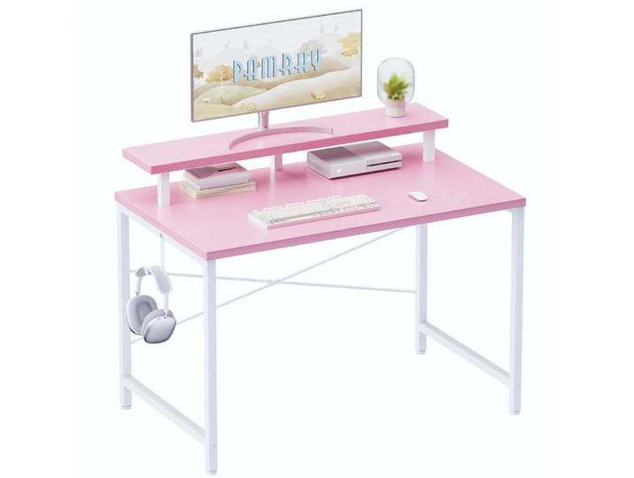 Petit Bureau d'Ordinateur 81 cm avec Support d'Écran et Crochet pour Casque Bureau Simple pour Petit Espace Table - Modele 4