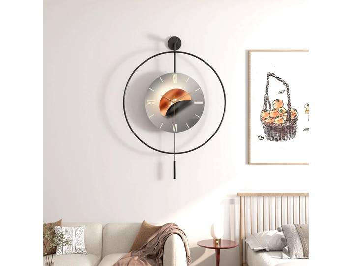 Horloge créative de mode espagnole, marteau oscillant, horloge murale décorative romain rétro