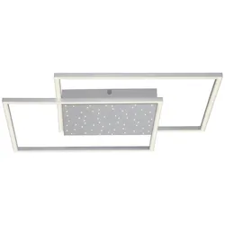 LED-Deckenleuchte, stahlfarben, Fernbdienung, dimmbar, CCT
