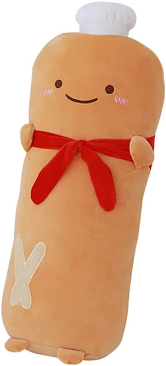 Bruin Pluche Broodkussen met Zachte Donsvulling - 50 cm