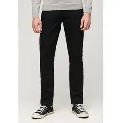 Superdry für Herren. M7010887A Gerade geschnittene, schmal geschnittene Vintage-Jeans schwarz (33/34), Lässig, Baumwolle, Denim, Bio-Baumwol