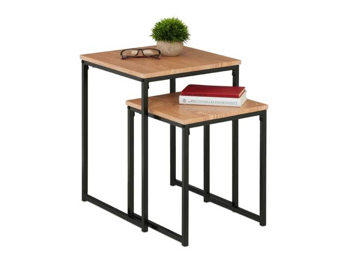 Relaxdays Bijzettafel set van 2