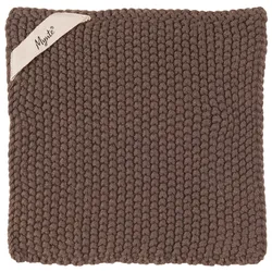 IB Laursen Topflappen Mynte gestrickt, 22 x 22 cm, Soil