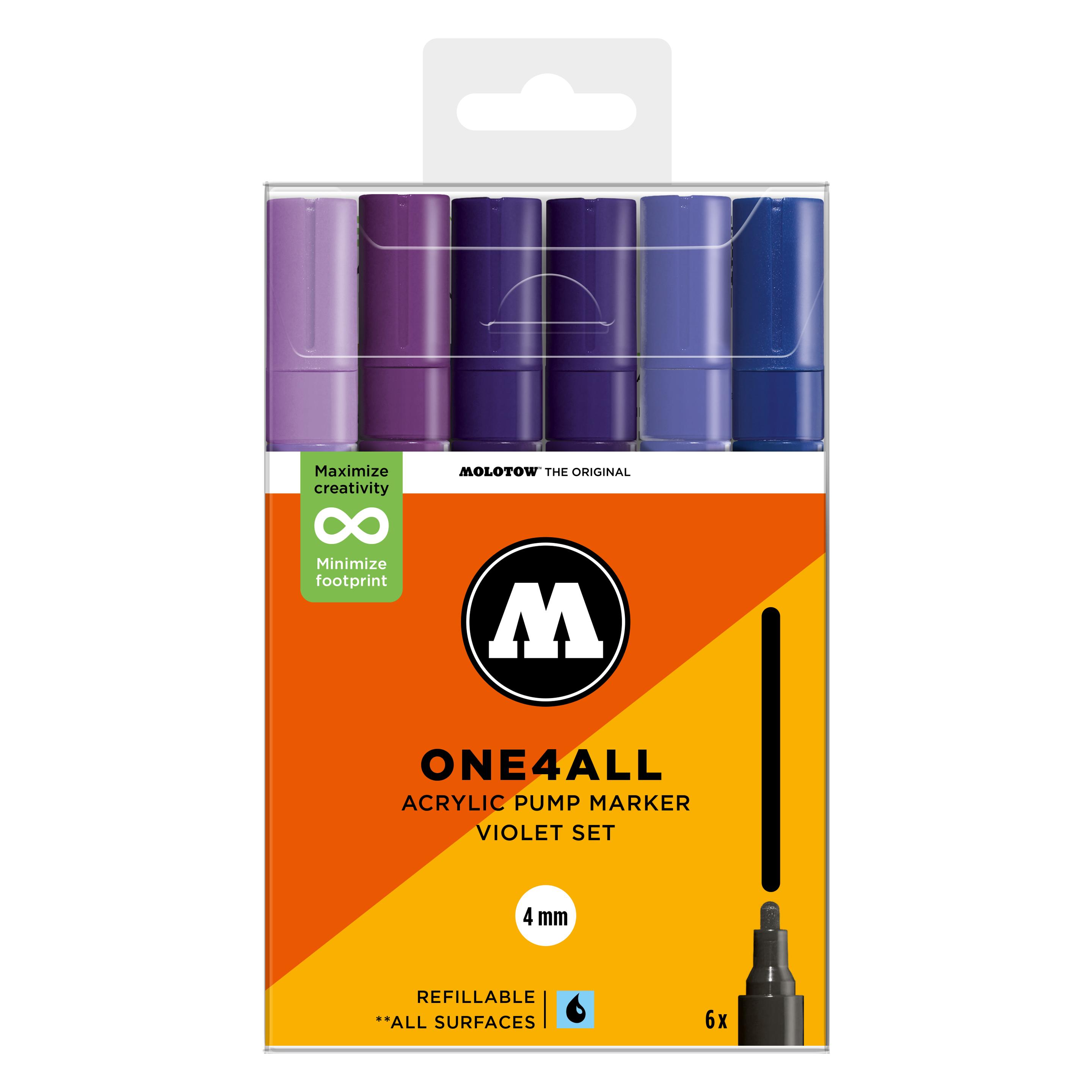 Molotow Acrylmarker One4All 227HS Violet Set (6x) (MO200833)