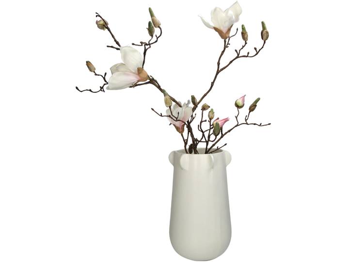 Vase Myko Elfenbein Aluminium D 16 cm H 27.5 cm