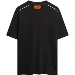 Superdry, Herren, Sportshirt, Tech T-Shirt mit lässiger Passform und Logo (M), Schwarz