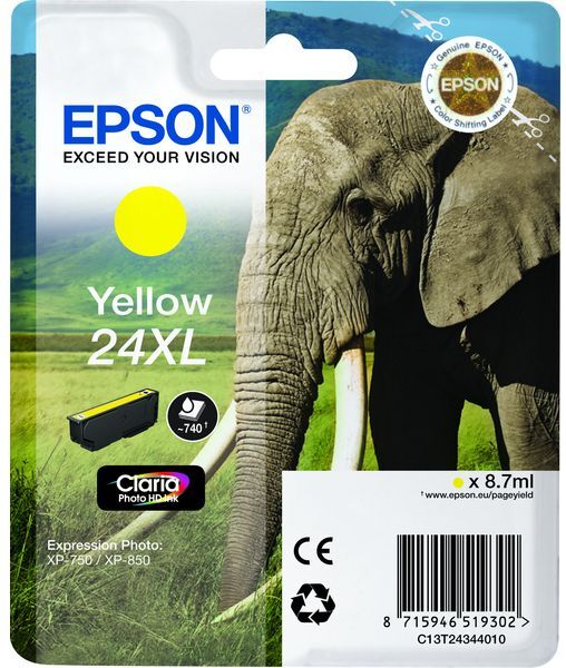 Epson 24XL (C13T24344012) - Jaune - Cartouche d'encre - Grande capacité Jaune