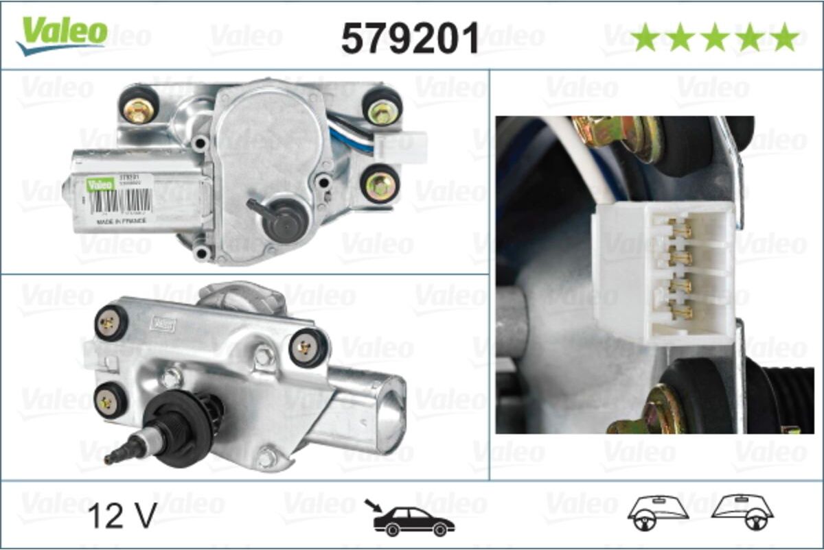 Lavador de para-brisas, motor do limpa para-brisas VALEO 579201
