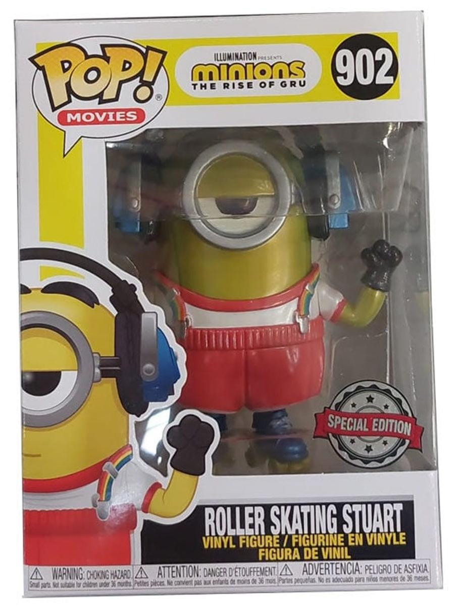 Funko Pop! Minion Stuart schaatsend met metalen huid Exclusieve editie