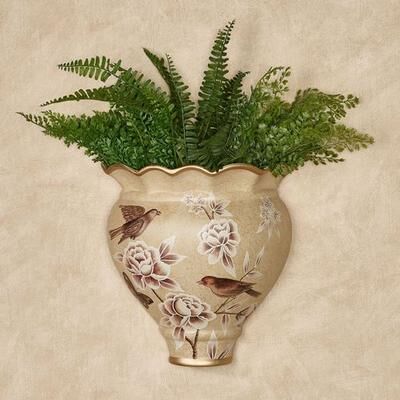 Touch of Class Busy Birds Decorative Wall Pocket Cream , Cream