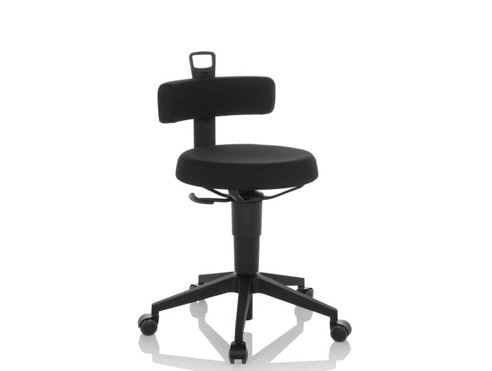 TOP WORK FLEX Stoff - Drehhocker Schwarz