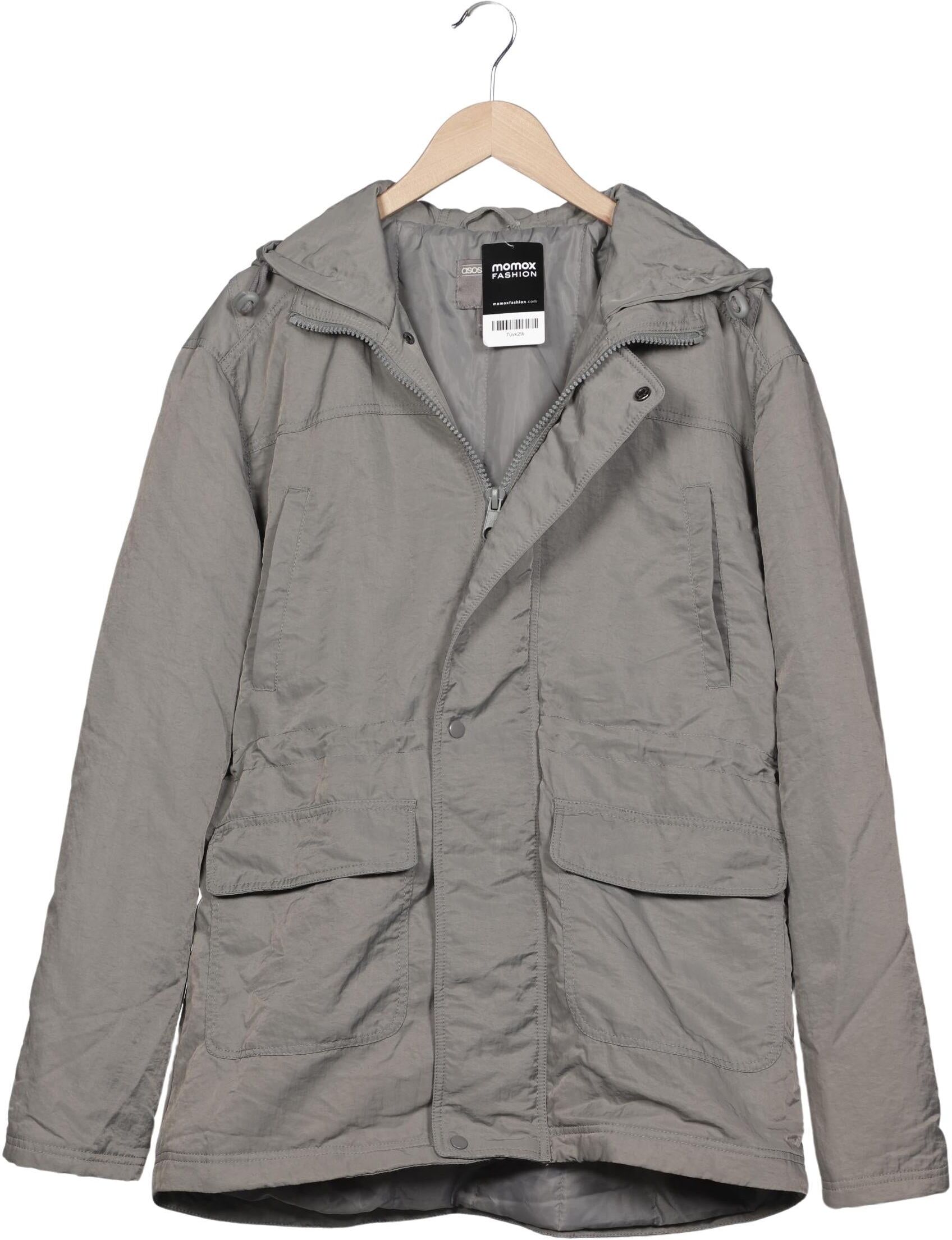 asos Damen Mantel, Grau, Gr. L, kein / Etikett - Second Hand