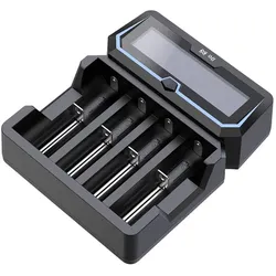 Xtar Batterieladegerät für X4 18650 AA AAA-Zellen Ni-MH Li-Ion 4 Plätze (1 Stk., Ladegerät ohne Akku), Akku Ladegerät