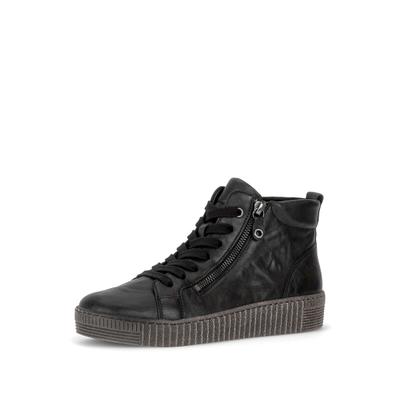 Sneaker GABOR "Sneaker high", Damen, Gr. 38,5, schwarz, Schuhe Sneaker