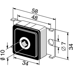 Somfy Schwingmetall-Gegenlager 9701333