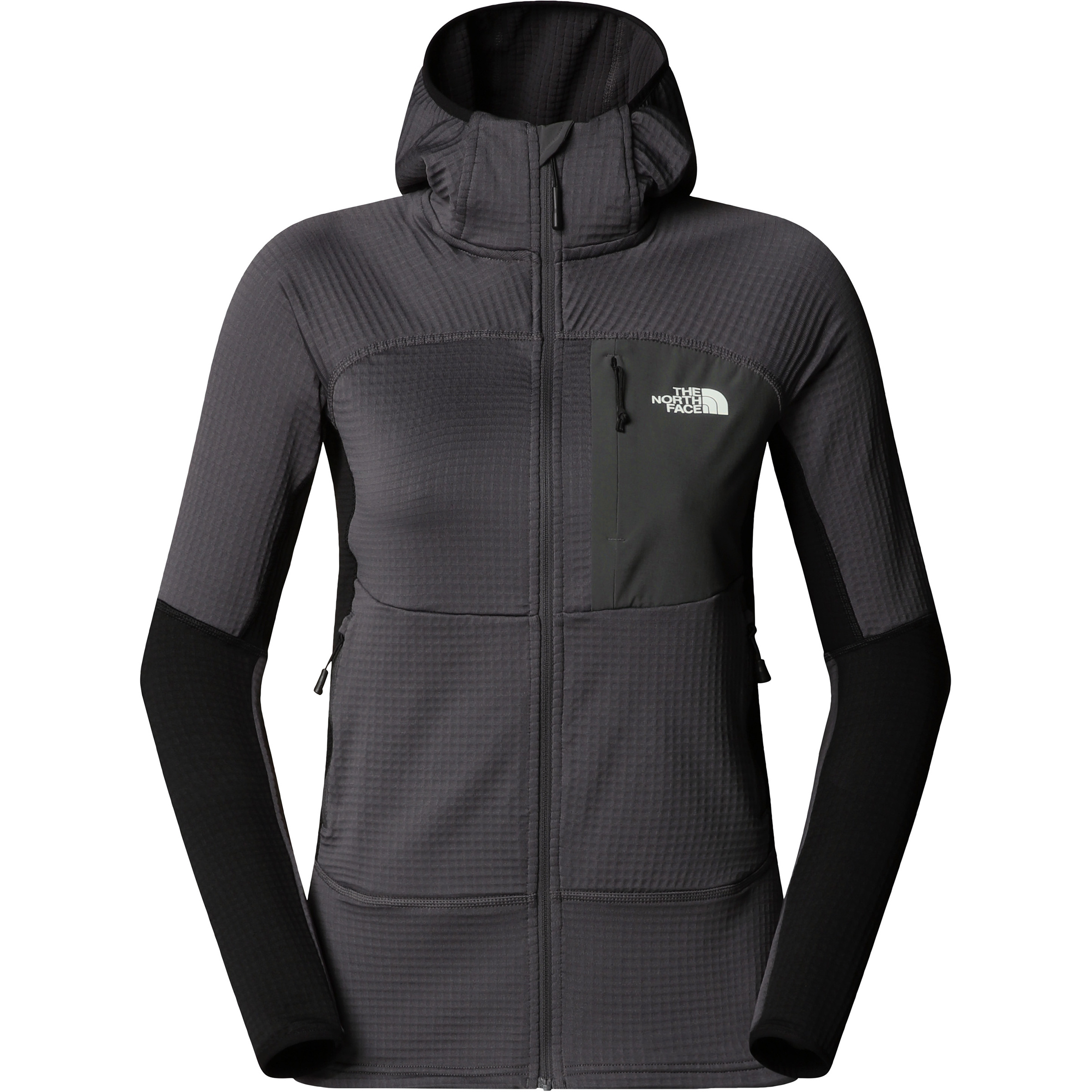 The North Face Polartec Powergrid Stormgap Damen Fleecejacke grau Größe L Trekking Elastisch Polartec