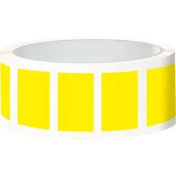 Aufkleber I Etikett, eckig, beschriftbar, gelb, Folie, selbstklebend, 50x25mm, 100/Rolle