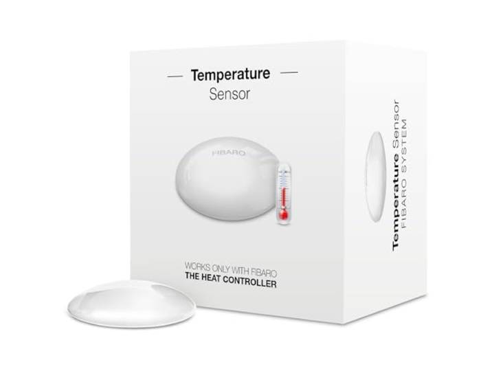Fibaro Temperature Sensor/Capteur de Température supplémentaire pour le Heat Controller\, FGBRS-001 Blanc