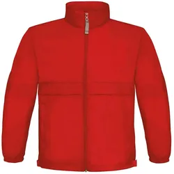 B&C Ungefütterter Kinder Windbreaker Sirocco JK950 red 3/4 (98/104)
