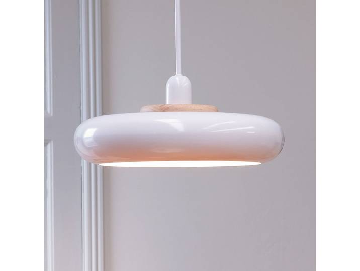 Planet Pendelleuchte White - Dyberg Larsen - Wohnzimmer - Design - Metall - Mit Schirm